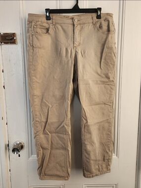 JMS Just My Size Jeans Womens Size 18W Tan Denim Straight Leg Pockets